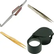 Precision Tweezers & Loupe Set for Jewelers, Craft Professional Soldering Tools