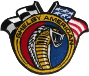 Patch - Shelby American Cross Flags Patch 3.5" * Sew or Iron * Ships Worldwide!