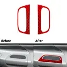 Red Carbon Fiber Rear Door Handle Bowl Cover For Toyota Tacoma Double Cab 12-15