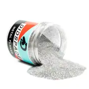 2oz Party Crasher 0.008 Silver Holographic Micro Metal Flake - Solvent Resistant