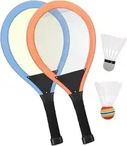 MUELODSIC 1Set Badminton Racket with Light Durable Mesh Rackets for Family Fun and Exercise Enhances Hand Eye Coordination and Parent Interaction