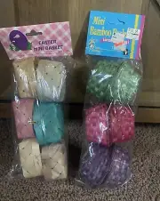 12 Pc Mini Bamboo Easter Baskets Pastel Bamboo Woven