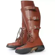 WW2 US Army Knight Medium Tactical Boots Mens Shoes Lace up Leather Long Boots