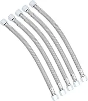 ViaGasaFamido 5 Pieces of Air Element Compressor Hose, 14 X 1.5 Cast Steel Inner Thread Brake Silent Oil Line Pipe Flexible Compressed Air Tool Parts Accessories 50 Cm