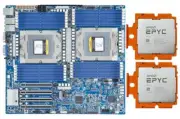 Gigabyte MZ73-LM0（rev. 2.0) SP5 + 2pcs AMD EPYC 9554 CPU 128c/256t pcie5.0 400W