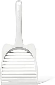 CatGuru Cat Litter Scoop, Jumbo Litter Scoop, Litter Scooper with Deep Shovel & Long Handle, Super Fast Sifter, Durable Kitty Litter Scoop, Cat Stuff, Kitten Supplies (White)