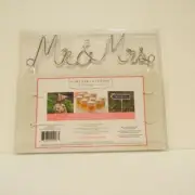 Mr. & Mrs. Silver Wire Cake Pick Topper New Unopened Package
