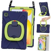 Silicone Case for Samsung Galaxy Tab S6 Lite 10.4 Inch 2022/2020, Navy+Green