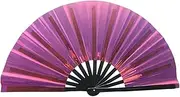 ａ aternee Folding Popping Fan Portable Hand Fan for Party Supplies Performance Festival, Red