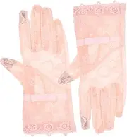 [ROMISBABA] Lace Sun Protection Gloves Accessories Gloves Fashion Prom Gloves Party Decorations Pins Stockings for Women White Satin Gloves for Women Tea Gloves for Women Bride Black