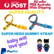 1 pc Adjust Baby Dummy Clips Pacifier Chain Soother Holder Strap Superhero
