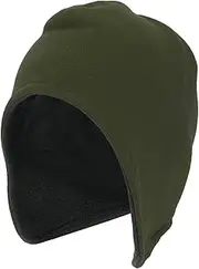 [X AUTOHAUX] Cycling Hat Keep Warm Ear Protection Hard Hat Liner Polar Fleece Fabric Green 27x30cm 1 Pcs