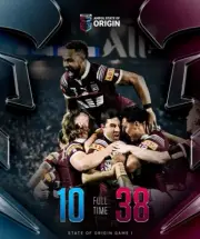 STATE OF ORIGIN NRL RUGBY TEAM PHOTO, NSW BLUES, QLD MAROONS, BARGAIN,1