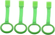 Kisangel 4pcs Pull Up Rings for Standing Assistance Crib Pull Rings Playpen Handles for Walking Training Comfortable Grip and Easy Installation for Enhanced Coordination
