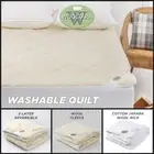 Mattress Topper Protector Washable Wool Fitted Underlay Single Double Queen King