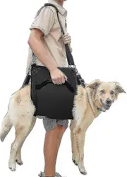 unbrand Dog Carry Sling, Emergency Backpack Pet Legs Support Rehabilitation Dog (black) Lift Harness For Nail Trimming, Dog Carrier XL