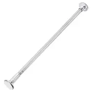 39-59 Inch Silver Telescopic Curtain Rods, Adjustable Stainless Steel Shower Rod