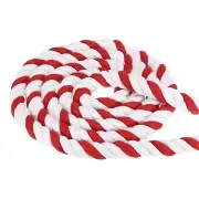 1Inchx25Feet Twisted Cotton Rope 3 Strand Tug of War Rope Red White