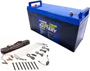Kings 12V 138Ah Deep Cycle Battery + 4 Bar Camp Light Kit