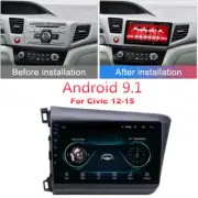 9" Android 9.1 Car Radio Stereo GPS Head Unit WiFi 1+16GB For 12-15 Honda Civic (for: Honda Civic)