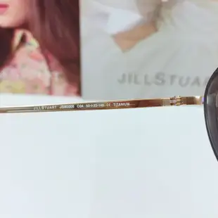 Jill Stuart 閃光黑漸變色鈦金屬鏡框 外框包裹炫麗膠板材內框 金色鏡腳側鑲水晶 JS80005