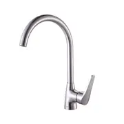 VITO BERTONI SOHO Round Kitchen Mixer Tap Lead Free - Gooseneck - Brushed Nickel