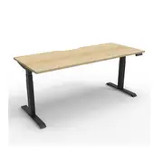 1800Mm Single Sided Workstation Cable Tray Nat Oak And Black