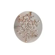 6Pcs Vintage Geometric Rhinestone Snowflake Brooch Snowflake