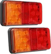 2Pcs 12V 10LED Waterproof Truck Trailer Truck Tail Light Car Turn Signal Brake Rear Stop Lamp Boat RV Indicator