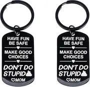 [LIGHUFEIC] 2Pcs Gifts for Teen Boys - Keychain Gifts for Kids, Boys, and Girls - Full of Love and Blessings - High-Quality Stainless Steel - teen boy stocking stuffers Birthday Gifts