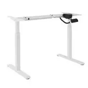 Brateck 2-Stage Motor Electric Sit-Stand Desk Frame with Control Panel - White