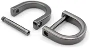 CRAFTMEmore D-Rings with Screw Shackle Key Holder Horseshoe U Shape Dee Ring DIY Leather Craft Purse Replacement for 5/8 Inch Strap 4 pcs, Metal, Gunmetal, 5/8 Inch