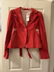 New Orange Suede Blazer Jacket Tyler Vintage
