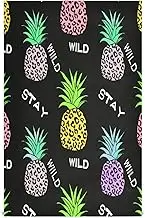 GAIREG Pineapple Leopard Print Black Kitchen Hand Towel, 28x18 Inch Decorative Restaurant Towels