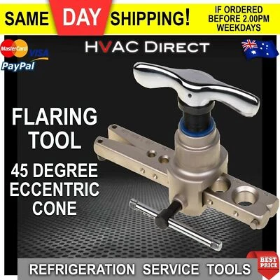 Flaring Tool - Eccentric 45 Degree Cone with Torque cutoff -1/4" to 3/4" Tube.