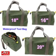 AU Portable Waterproof Canvas Storage Carpentry Hand Tool Carry Bag Toolkit Case
