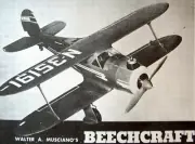 BEECH STAGGERWING G17S PLAN + CONSTRUCTION ARTICLE for 32" UC Model Airplane