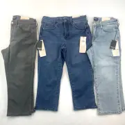 Lot 3 NYDJ Capri Jeans Womens 6 (29x20) Curves 360 Slim Straight Palmas Caliente