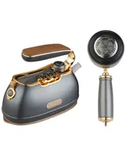 SALAV Retro Edition Duopress Handheld Steamer + Iron and Fabric Shaver + Lint Roller Set