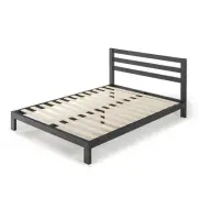 Zinus Queen Modern Studio Black Metal Platform Bed Frame