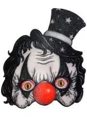 Sparkly Glitter Evil Clown Halloween Costume Mask