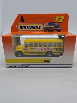 Vintage 1997 Matchbox Superfast School Bus 'Oaklyn Middle School' #12 New Sealed