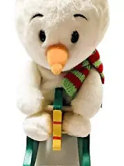Vtg Russ Skribbles Plush Musical Christmas Snowman on Rocking Horse Original Tag