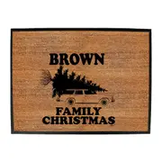 Family Christmas Brown - Funny Novelty Doormat Man Cave Floor mat