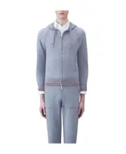 cashmere knitted zip-up hoodie 1,2,3,5 light gray