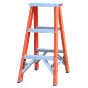 Indalex 1.2m 180KG Pro Series Industrial Fibreglass Double Sided Step Ladder