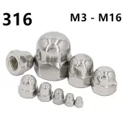 316 Stainless Steel Hex Cap Nuts Hex Acorn Nuts M3 M4 M5 M6 M8 M10 M12 M16