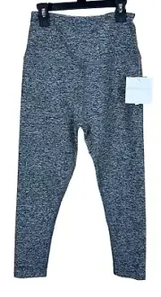 Beyond Yoga Spacedye Walk and Talk High Waisted Capri Legging Grey Black Large