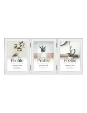 [Profile Australia] Eternal Hinged Triple Metal Photo Frames 4x6 in White