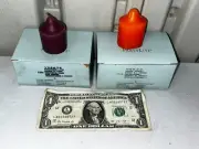 Vintage PartyLite V0633 Orange Sherbet V06676 Pomegranate & Fig 12 Votive Candle